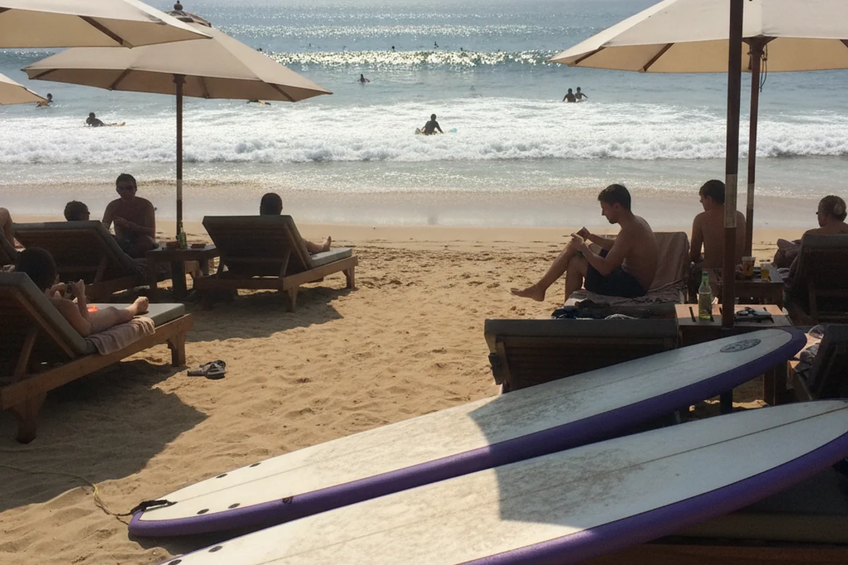 Surfboards at Legian, Bali